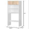Ace Over-The-Toilet Storage Rack White & Natural Oak view 3