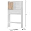 Ace Over-The-Toilet Storage Cabinet White & Natural Oak view 3
