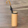 LUNEZY Umbrella Stand Wood Round Cane Holder, Small Umbrella Storage Bucket for Home Office Entryway & Front Door, Tall 45cm view 2