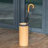 LUNEZY Umbrella Stand Wood Round Cane Holder, Small Umbrella Storage Bucket for Home Office Entryway & Front Door, Tall 45cm view 3