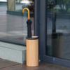 LUNEZY Umbrella Stand Wood Round Cane Holder, Small Umbrella Storage Bucket for Home Office Entryway & Front Door, Tall 45cm view 4