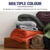 XYXHEII Knitted Blankets for Couch, Chunky Knit Blanket Soft, Cotton Knitted Throw Blanket, Handmade Soft Large Throw Knit Blanket for Bedroom (F 80x100cm) view 2