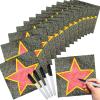 100 Sheets Movie Walk Star Stickers Red Carpet Stickers with Black Marker Movie Theme Party Decorations Set Boulevard Star for Red Carpet Party Night Decorations view 1