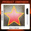 100 Sheets Movie Walk Star Stickers Red Carpet Stickers with Black Marker Movie Theme Party Decorations Set Boulevard Star for Red Carpet Party Night Decorations view 2