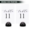 Hanna Roberts Modern Cursive Table Number Card Stock Signs with Round Stand for Wedding Reception, Restaurant, Event Party, 4" x 6" (Set of 10, 11-20, Black) view 3
