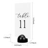Hanna Roberts Modern Cursive Table Number Card Stock Signs with Round Stand for Wedding Reception, Restaurant, Event Party, 4" x 6" (Set of 10, 11-20, Black) view 4