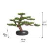 Indoors Artificial Trees Indoors Ornament Artificial Bonsai Pine Tree Faux Potted Plants House Plants Zen Desktop Decoration for Home Kitchen Office Bookshelf Artificial Bonsai view 2