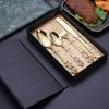 Gold Silverware Set Durable 18/10 Stainless Steel Flatware Sets Vintage Hollow Handle Palace Design Kitchen Weeding Cutlery Utensil Include Teaspoon Spoon Knife Fork Nice Weight Mirror Polished view 3
