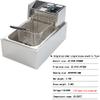 SHENGSHIYU 6l/12l Commercial Electric Fryer, Countertop Oil Outdoor Cooker for French Fries, Onion Rings, Chicken, Chicken Fish, Single/Twin Cylinder Fryers,110V-6LSingle-cylinder view 2