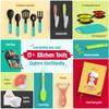 Baketivity Kids Cooking Set Real Utensils With Kitchen Tool Guide - Complete Junior Cooking Set Gift For Girls Or Boys With Mixing Bowls, Cutting Board, Knife, Apron - Kids Baking Set For Real Cooking view 3