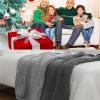 XYXHEII Knitted Blankets for Couch, Chunky Knit Blanket Soft, Cotton Knitted Throw Blanket, Handmade Soft Large Throw Knit Blanket for Bedroom (A 127x153cm) view 3