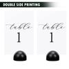 Hanna Roberts Modern Cursive Table Number Card Stock Signs with Round Stand for Wedding Reception, Restaurant, Event Party, 4" x 6" (Set of 10, 1-10, Black) view 3
