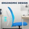 Home Office Chair Mid Back Mesh Desk Chair Ergonomic Computer Chair Height Adjustable Task Chair Modern Rolling Swivel Chair with Lumbar Support Armless Executive Chair for Women Men, Blue view 4