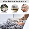 XYXHEII Chunky Knitted Blankets and Throws, Chunky Knit Blanket, Handmade Soft Throw Blanket, Cozy and Warm Knit Blanket for Sofa Home Decor (D 100x100cm) view 3