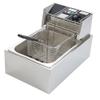 SHENGSHIYU 6l/12l Commercial Benchtop Electric Fryer, Deep Fryer Stainless Steel Outdoor Cooker with Removable Basket for Frying All Kinds of Snacks,220V-6LSingle-cylinder view 1