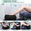 JefDiee Inflatable Travel Foot Rest Pillow, Kids Airplane Bed, Adjustable 3 Layers Height Leg Rest Pillow, Adults Travel Essentials Great for Airplane, Office, Home, Trains, Cars (Black) view 2