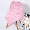 XYXHEII Chunky Knit Blanket Throw, Cotton Knitted Throw Blanket, Handmade Chunky Knit Throw Blanket, Knitted Blankets for Bedroom, Warm Soft Cozy for Bed Chair Sofa (B 127x153cm) view 1