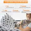 XYXHEII Chunky Knit Blanket Throw, Cotton Knitted Throw Blanket, Handmade Chunky Knit Throw Blanket, Knitted Blankets for Bedroom, Warm Soft Cozy for Bed Chair Sofa (B 127x153cm) view 3