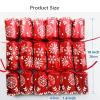 10 inches Christmas No-Snap Party favor, pack Of 6, , ANXTO, Red Snowflake, Christmas Party Table Favor with Party Hat, Joke & Little Gift Inside, Christmas Seasonal Holiday Dinner Traditions (red) view 2