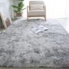 CAIYUECS Shag Area Rug for Living Room: Indoor Ultra Soft Plush Rugs for Bedroom Living Room - Non-Skid Modern Nursery Faux Fur Rugs for Kids Room Home Decor (Tie-Dyed Light Gray, 6x9 Feet) view 4