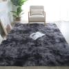CAIYUECS Shag Area Rug,Indoor Ultra Soft Plush Rugs for Bedroom Living Room, Non-Skid Modern Nursery Faux Fur Rugs for Kids Room Home Decor (Tie-Dyed Dark Gray, 6x9 Feet) view 4