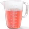 1 Gallon Measuring Pitcher, 134oz Extra Large Measure Pitcher-Convenient Conversion Chart-Strong Handle, Heat Resistant Plastic 1 Gallon Measuring Container for Pool Chemicals,Motor Oil, Lawn and Cook view 1