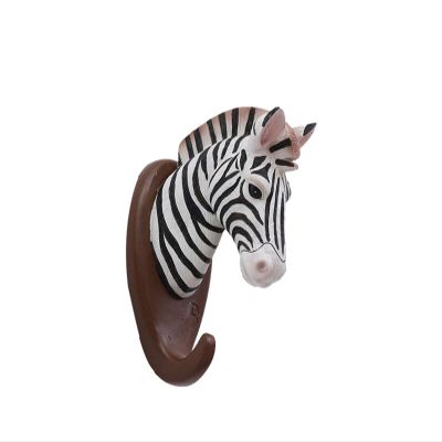 Animal Head Wall Hanging Hook Storage Racks Craft Hanging Decor Bedroom Coat Storage Rack Home Decoration Accessories (Color : 1)