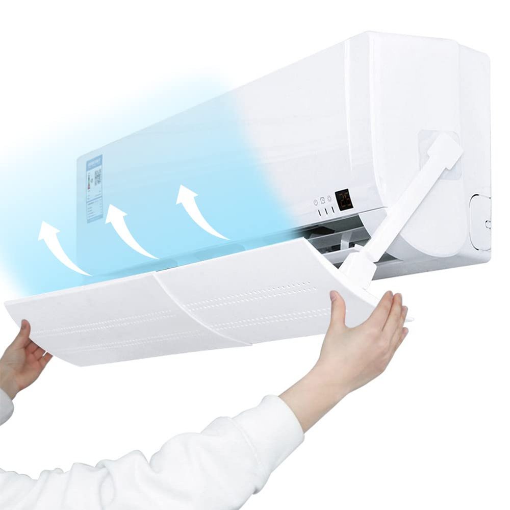 Retractable Air Conditioner Air Deflector, Universal Scalable Air Conditioning Deflector Air Diverter Cover Telescopic Anti-Wind Baffles Anti Direct Blowing Windshield Wind Guide
