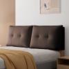 Backrest King Size Headboard Cushion Wedge Reading Support Pillow Upholstered Sponge Filled Lumbar Support Cushion for Bed with/Without Headboard,C,with headboard 47.2"/120cm view 1