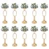 10 Pcs Wedding Centerpieces, 15.6in Gold Metal Vase Flower Stand, Crystal Wedding Event Flower Holder for Reception Christmas Birthday Party Decoration view 1