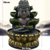 Indoor Tabletop Fountains Creative Home Decorations Resin Flowing Water Waterfall Led Fountain Buddha Statue Lucky Feng Shui Ornaments Landscape Decor Decoration Meditation Fountain view 2