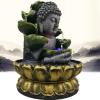 Indoor Tabletop Fountains Creative Home Decorations Resin Flowing Water Waterfall Led Fountain Buddha Statue Lucky Feng Shui Ornaments Landscape Decor Decoration Meditation Fountain view 4