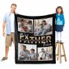 MyPupSocks Custom Blanket with Photo Collage Personalized Picture Blanket Customized Family Blanket Gift for Dad Father's Day Christmas Birthday - 4 Photos, 60"x80", Made in USA view 3