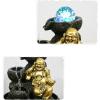 Indoor Tabletop Fountains Maitreya Buddha Tabletop Fountain Lucky Desktop Decoration Home Living Room TV Cabinet Tea Room Buddha Decorations Decoration Meditation Fountain view 3