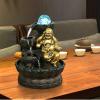 Indoor Tabletop Fountains Maitreya Buddha Tabletop Fountain Lucky Desktop Decoration Home Living Room TV Cabinet Tea Room Buddha Decorations Decoration Meditation Fountain view 4