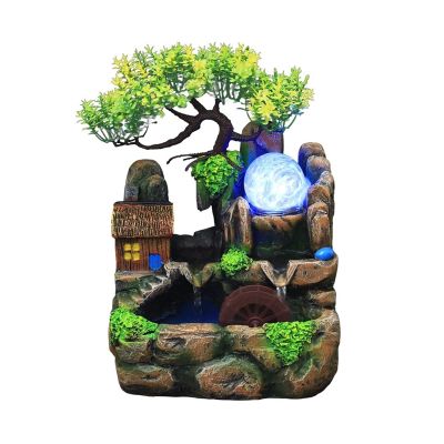 BNNP Indoor Tabletop Fountains Indoor Desktop Fountain Relaxation Rockery Water Sound Table Waterfall Decor Water Fountain Feng Shui Landscape Ornament Decoration Meditation Fountain