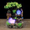 BNNP Indoor Tabletop Fountains Indoor Desktop Fountain Relaxation Rockery Water Sound Table Waterfall Decor Water Fountain Feng Shui Landscape Ornament Decoration Meditation Fountain view 4