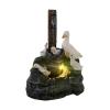 BNNP Indoor Tabletop Fountains Tabletop Fountains Animal Garden Statue Water Fountain Garden Squirrel Duck Resin Decor Home Garden Craft Decor Figurines Decoration Meditation Fountain view 1
