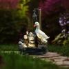 BNNP Indoor Tabletop Fountains Tabletop Fountains Animal Garden Statue Water Fountain Garden Squirrel Duck Resin Decor Home Garden Craft Decor Figurines Decoration Meditation Fountain view 4