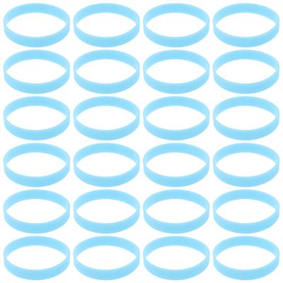 Kisangel Glow Sticks Bulk Sports Wristbands 100pcs Luminous Silicone Wristbands Glow in The Dark Bracelets Running Sports Rubber Band for Adults Party Accessories, Blue