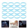 Kisangel Glow Sticks Bulk Sports Wristbands 100pcs Luminous Silicone Wristbands Glow in The Dark Bracelets Running Sports Rubber Band for Adults Party Accessories, Blue view 2