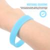 Kisangel Glow Sticks Bulk Sports Wristbands 100pcs Luminous Silicone Wristbands Glow in The Dark Bracelets Running Sports Rubber Band for Adults Party Accessories, Blue view 3