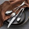 Silverware Set 18/10 Stainless Steel Flatware Sets 24 Piece Cutlery Utensil Service for 6 Wedding Kitchen Tableware Set Include Teaspoon Fork Spoon Knife Mirror Polished view 2