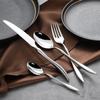 Silverware Set 18/10 Stainless Steel Flatware Sets 24 Piece Cutlery Utensil Service for 6 Wedding Kitchen Tableware Set Include Teaspoon Fork Spoon Knife Mirror Polished view 4