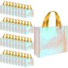 Eccliy 60 Pcs Reusable Gift Tote Bags Housekeeping Appreation Grocery Shopping Bag with Handles for Bridesmaid Wedding(Pink) view 1