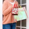 Eccliy 60 Pcs Reusable Gift Tote Bags Housekeeping Appreation Grocery Shopping Bag with Handles for Bridesmaid Wedding(Pink) view 3