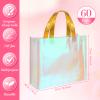 Eccliy 60 Pcs Reusable Gift Tote Bags Housekeeping Appreation Grocery Shopping Bag with Handles for Bridesmaid Wedding(Pink) view 4