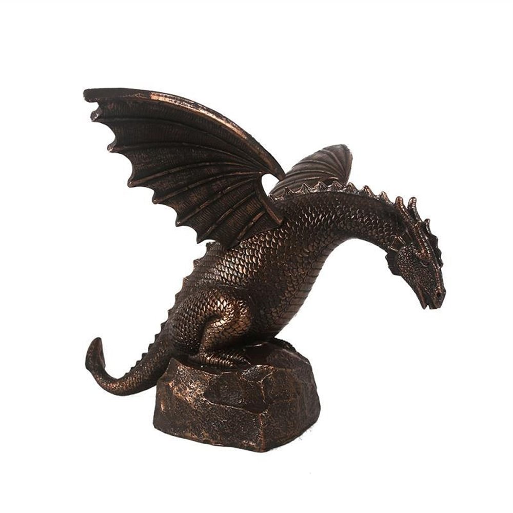 BNNP Indoor Tabletop Fountains Creative Garden Water Fountain Spray Dragon Water-Breathing Pattern Resin Fountain Statue for Garden Outdoor32 * 27 * 27cm Decoration Meditation Fountain