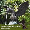 BNNP Indoor Tabletop Fountains Creative Garden Water Fountain Spray Dragon Water-Breathing Pattern Resin Fountain Statue for Garden Outdoor32 * 27 * 27cm Decoration Meditation Fountain view 4