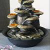 BNNP Indoor Tabletop Fountains Multifunction Indoor Water Fountain and Candle Holders with LED Lights Three Tier Soothing Cascading Tabletop Fountains with Rocks Decoration Meditation Fountain view 3